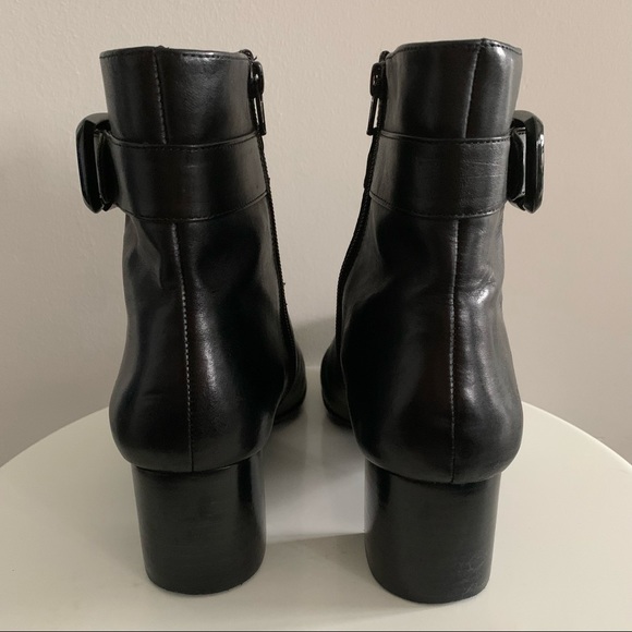 Nine West Primeo - Black Leather Ankle Boots with Heel - Size 8.5M - Picture 4 of 14